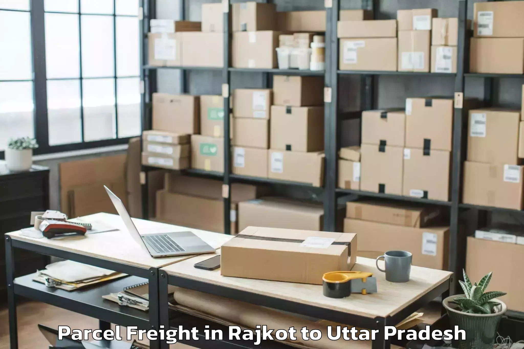 Get Rajkot to Beswan Parcel Freight